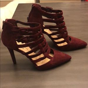 Jessica Simpson Maroon Suede Heels